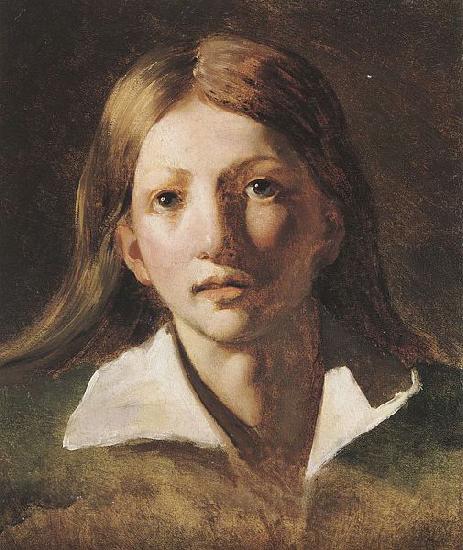 Theodore   Gericault Portrait Study of a Youth